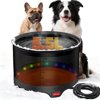 5.5L Heated Water Bowl, 1.45Gal Large Heated Dog Bowls for Outside, Outdoor Winter Waterproof Heat Pet Water Bowl with Chew Resistant Power Cord & LED Neon for Dog/Cat/Chicken/Duck/Rabbit