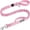 Pink, variant on OutdoorMaster Bungee Dog Leash, Heavy Duty Dog Leash with Shock Absorption, 2 Padded Handles Training Leash, Improved Dog Safety and Comfort (Black, 4 FT)