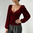 thumbnail image 3 of JOANKDMI Gothic Vampire Lace-Up Corset Top Women Elegant Puff Long Sleeve Sweetheart Neckline Blouse for Roleplay Renaissance Fair Halloween Costume Outfit, 3 of 4