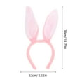 thumbnail image 3 of Diademas con orejas de conejo de peluche (rosa y blanco), 3 of 5