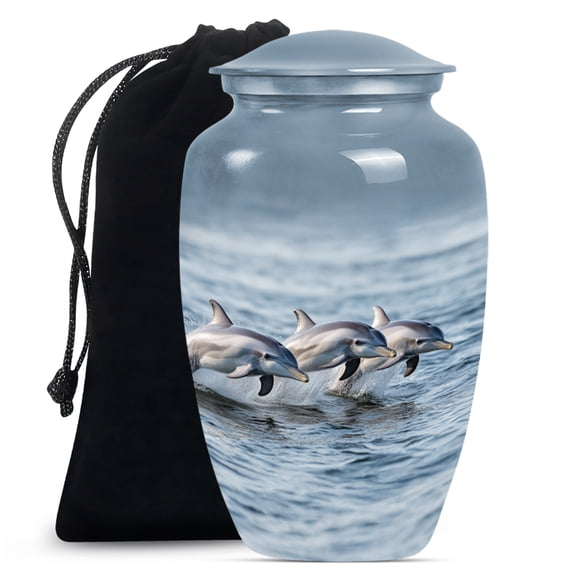 Dolphin Urns for Human Ashes Adult Man, Urn for Women Ashes, Large Urn for Ashes Adult Male, Large Urns for Human Ashes Female (Size - 10inch)