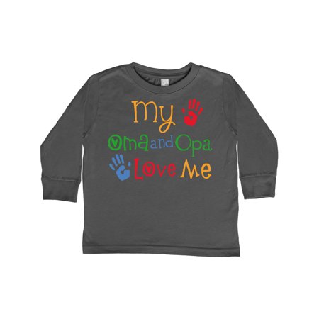 

Inktastic Oma and Opa Love Me grandchild Gift Toddler Boy or Toddler Girl Long Sleeve T-Shirt