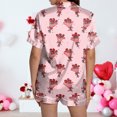 thumbnail image 7 of vigerkar Womens Satin Pajamas Set Button Down 2 Piece Silk Pjs Shorts Set Comfortable Sleepwear (Light Pink, M), 7 of 7