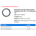 thumbnail image 2 of Manifold To Front Line Exhaust Gasket - Compatible with 1965 - 1971 Oldsmobile 442 1966 1967 1968 1969 1970, 2 of 2