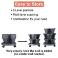 thumbnail image 4 of Active Mind Ltd Spring Gardening Special: Dual Stackable Planters with Wheels - 6-Tier PVC Planter for Strawberries, Herbs & Vegetables, Dark Gray, 4 of 6