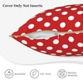 thumbnail image 5 of Kll Red Polka Dot Decorative Throw Pillow Covers Velvet Soft For Couch Sofa Bedroom Living Room Outdoor -16"X16", 5 of 8