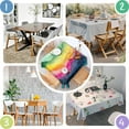 thumbnail image 4 of Colorful Tie Dye Wave Pattern Square Tablecloth,Waterproof Square Table Cover,Wipeable Spillproof Washable Table Cover for Home Kitchen Party Decor 42"X42"(107x107cm), 4 of 6
