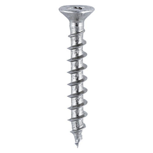 Timco - Window Fabrication Screws - Countersunk with Ribs - PH - Single Thread - Gimlet Point - Zinc (Size 4.3 x 25 - 1000 Pieces)