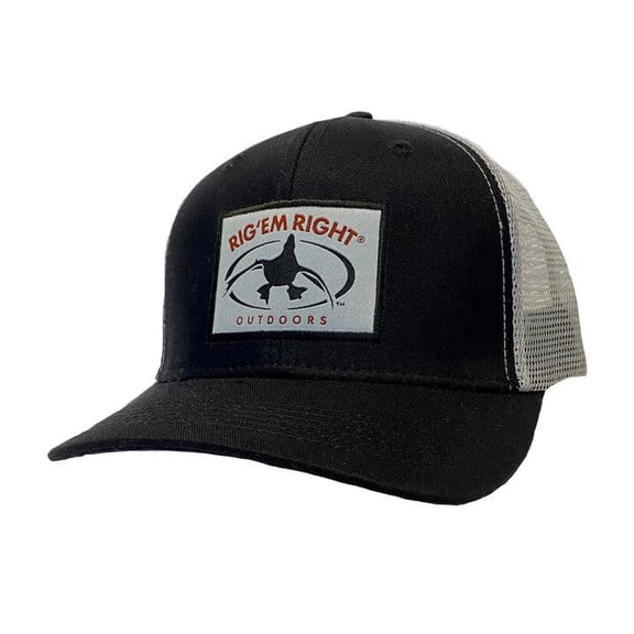 Rig'Em Right Front Trucker Hat - Black