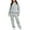 Grey, variant on Valora Women Fashion Outfit Women's Trousers Suit 2 Piece Set for Casual Wear Long Sleeve Pullover Sweatshirt and Matching Sweatpants with Solid Modern Athleisure Style Grey M