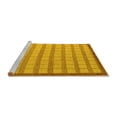 thumbnail image 2 of Ahgly Company Machine Washable Indoor Rectangle Checkered Yellow Modern Area Rugs, 2' x 5', 2 of 4
