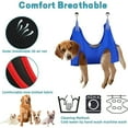 thumbnail image 2 of Oneisall Dog Grooming Hammock Harness for Pet Nail Trimming, Breathable Pet Grooming Sling Restraint Bag, Dog Grooming Hammock Helper - Blue M, 2 of 6