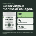 thumbnail image 2 of NUTRIBAS Multi Collagen Protein Powder, Coffee Creamer, For Whole Body Support, Women Men, Unflavored, 10.6 oz, 2 of 14