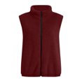 thumbnail image 4 of HAiming Fleece Vest for Women Sleeveless Lightweight Comfy Solid Color Casual Jackets Fall Winter Outdoors Sweaters, 4 of 9