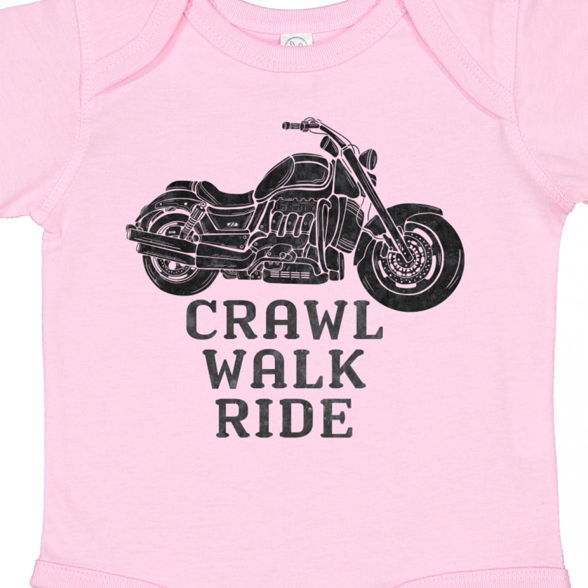 Inktastic Crawl Walk Ride Motorcycle Boys or Girls Baby Bodysuit