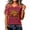 A213 Red, variant on Yuncity Womens Shirts Halloween Pumpkin Graphic Print Tees Summer Fall V Neck Baseball Short Sleeve T-Shirts Casual Loose Fashion Tshirt Size L Green