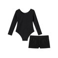 thumbnail image 6 of Zaldita Girls Sparkle Flame Gymnastics Leotard Ballet Dance Unitard with Sports Shorts Tumbling Purple 14, 6 of 7