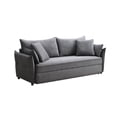 thumbnail image 4 of Gray Pull-out Fabric Sleeper With Large Storage - 35.59"h X 89.43"w 32.59"d, 2 Seat, Medium-firm, Foam Filled, Modern In 74"d 56"w 25"h, Medium-firm Filler, Contemporary Style, 4 of 5