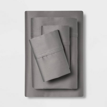 UPC 191908123899 product image for Twin/Twin XL 400 Thread Count Solid Performance Sheet Set Gray - Threshold | upcitemdb.com