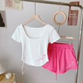 thumbnail image 2 of Conjunto de Pijama con letras para mujer, pantalones cortos, ropa de dormir coreana, 2 piezas, ropa de noche, traje de casa, ropa con bolsillo, 2023, 2 of 3