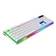thumbnail image 1 of Llamado por ordenador con cableado teclado creativo de la luz de fondo Teclado práctico USB teclado de computadora accesorio (blanco), 1 of 4