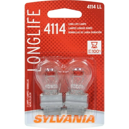Sylvania 4114 Long-Life Miniature Bulb, 2 pack, Compatible with Multiple Cars