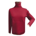 thumbnail image 1 of WEAIXIMIUNG Chandail pour Femmes Col Haut Tricoté Ample à Blocs de Couleur, 1 of 3