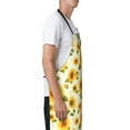 thumbnail image 3 of Lsque European-style Pattern Sunflower Waterproof Apron Chef Aprons for Men Heavy Duty Chemical Work Apron Extra Long Grilling Aprons with Adjustable Bib Apron, 3 of 9