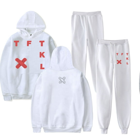 The Kid Laroi Merch TFTKL Hoodie and Sweatpants set pop print Unisex Casual Street Clothing