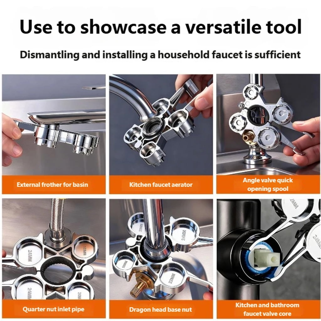 Zeiwohndc Faucet Aerator with Removal Wrench Tool Water Saving Flows Restrictors