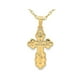 Collier Pendentif Croix Orthodoxe Orientale en Or Jaune 14 Carats avec Chaîne – image 1 sur 4
