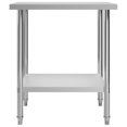 thumbnail image 2 of vidaXL Kitchen Work Table 80x60x85 cm Stainless Steel, 2 of 5