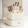 thumbnail image 4 of Square Makeup Organizer with Drawer 5 Slots Cosmetic Display Case (White), 4 of 9