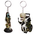 thumbnail image 1 of Nightmare Before Christmas Sally & Dr Finkelstein Key Ring Figure PVC Figurine New, 1 of 1