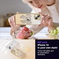 thumbnail image 5 of Case for iPhone 15 Case Glitter Bling Crystal Bow Design Full Camera Lens Protector Anti-Scratch Bumper Shockproof Cover Women Girls Soft TPU Case for iPhone 15 Gold KDL, 5 of 14