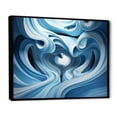 thumbnail image 2 of Designart "Focused Blue Op Art A Visual Journey II" Modern Floater Framed Canvas Art Print, 2 of 7