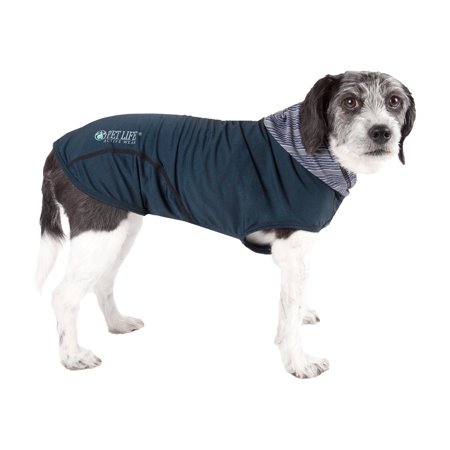 UPC: 0810787035573 | Pet Life Active Pull-Rover Premium 4-Way Stretch Two-Toned Performance Sleeveless Dog T-Shirt Tank Top Hoodie