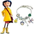 thumbnail image 1 of Pulsera Plateada Muñeca Coraline Libelula Gato Llave Boton, 1 of 5
