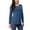 Blue, variant on BUENOS NINOS Women's Long Sleeve Tops Tunic Casual Fall Shirts T Shirt Loose Blouse with Side Split