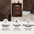 thumbnail image 4 of Furmax Farmhouse End Table, Nightstand with Barn Door and Shelf, Side Table for Living Room Bedroom, Dark Brown, 4 of 7