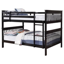 Bowery Hill Full Over Full Bunk Bed in Black, Heavy Duty (400lbs per Bunk)