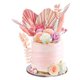 thumbnail image 1 of Decoración de tarta de estilo boho con hojas de rosas artificiales vintage para el kit de decoración de tartas, 1 of 7