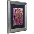 thumbnail image 2 of Trademark Fine Art "The Giraffe Lady" Canvas Art by Josh Byer, Black Matte, Silver Frame, 2 of 4