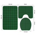thumbnail image 3 of Green Black Checkerboard Checkered Pattern Bathroom Rugs Sets 3 Piece,Toilet Cover Set,Absorbent Non Slip Bathroom Mats Sets with U-Shaped Contour Rug Toilet Rug Set, 3 of 5