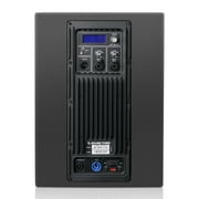 Sound Town Line Array Speaker System with One 2x8 Powered Subwoofer w/DSP and Speaker Output, Two 6x3 Line Array Speakers, Birch Plywood, Black (CARME-28ZETHUSM3)