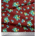thumbnail image 3 of Soimoi Moss Georgette Fabric Leaves & Floral Artistic Print Fabric by Yard 42 Inch Wide, 3 of 3