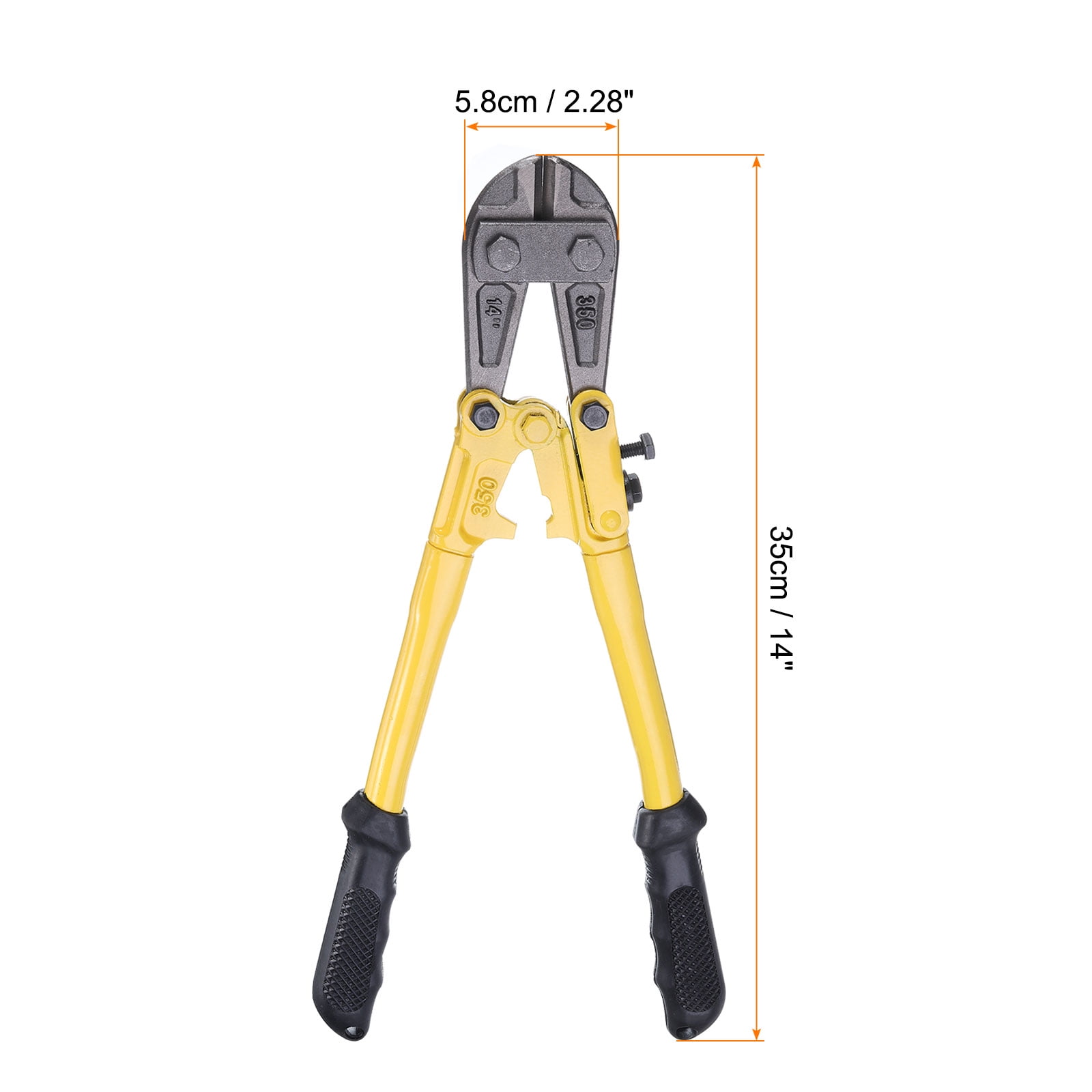Uxcell Bolt Cutter 14" Heavy Duty Bolt Cutter Chrome Molybdenum Steel Alloy Blade for Wire Fence Screw Cutting Tool