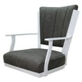 thumbnail image 3 of Swivel Extra Tall Bar Stool 34" (35) Montana - Elk Charcoal Fabric- White Metal, 3 of 3