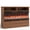 Brown, variant on Afuera Living White Fluted TV Stand with 50-Inch Electric Fireplace