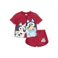 thumbnail image 2 of Bluey Toddler Girls Washed Crewneck Graphic Top and Shorts Set, 2-Piece, Sizes 12M-5T, 2 of 7